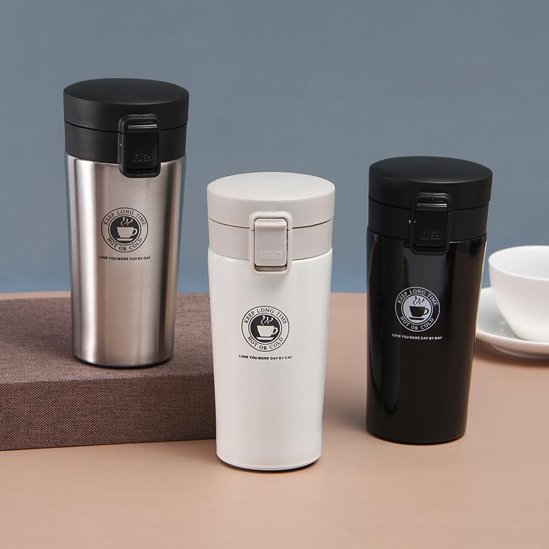 0.5L Thermal Mug Double Wall 304 Stainless Steel Coffee Cup Vacuum Flask Thermos Water Bottle Tea Coffee Leak-proof Thermos Mug