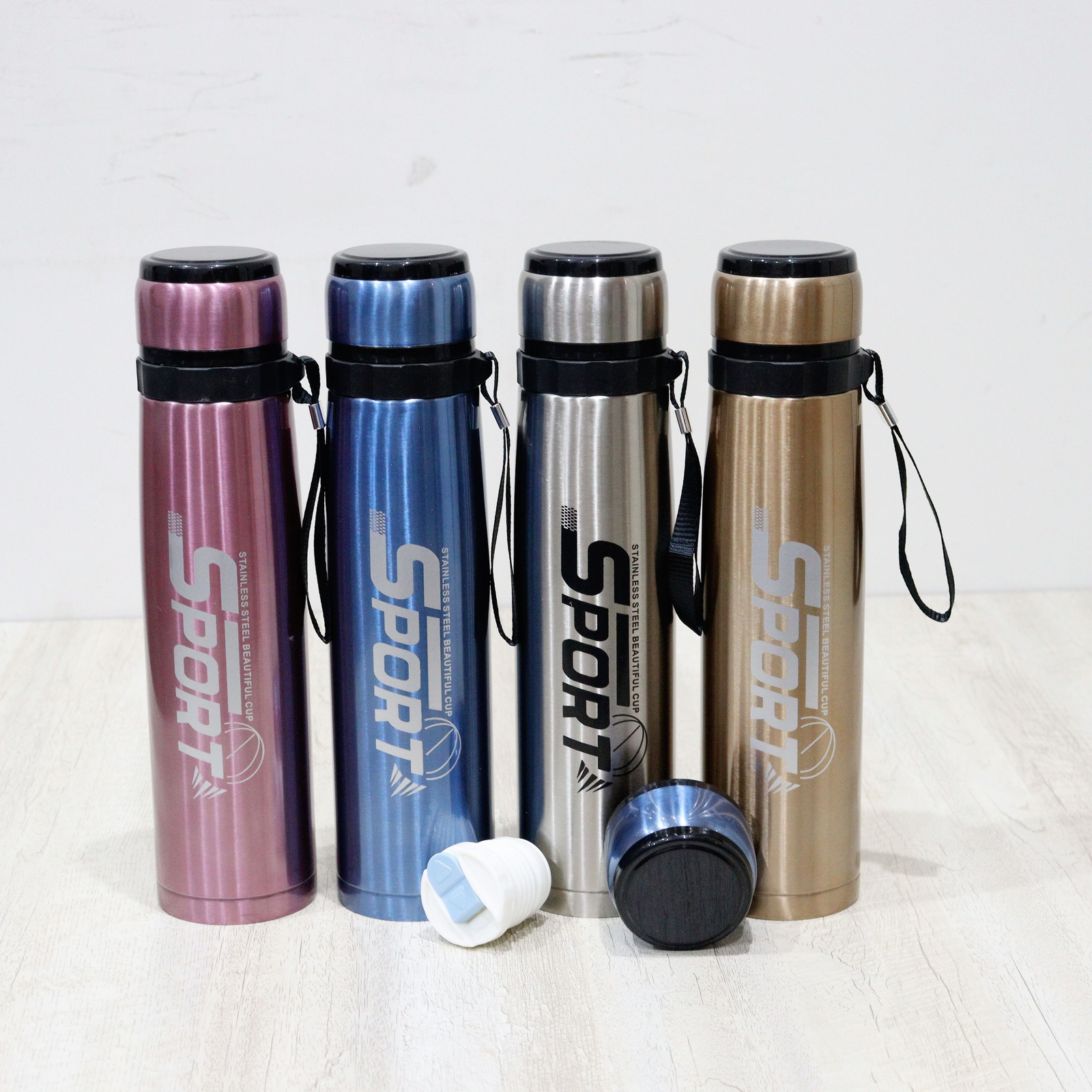 Stainless Steel Water Bottle Vacuum Flask - Double Layer Insulation Vacuum Flask - 800ml Hot and Cold Water Bottle / Traveling Bottle / SPORTS WATER BOTTLE