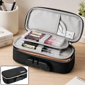 Zipper Stationery Pouch & Pencil Case Organizer Bag