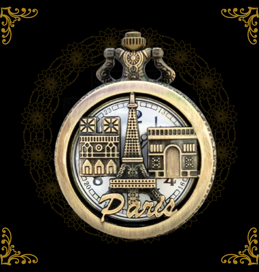 Vintage Brass Quartz Pocket Watch Keychain Pendant - Antique Finish Gift for Boys & Girls