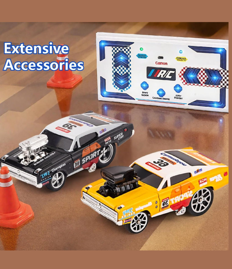 Royal Diecast Remote Control Metal Drift Stunt Car | 1:64 Scale | 3 Speed Turbo Modes Mini Drift RC Rechargeable Car Type-C, 30 Min Runtime with Light