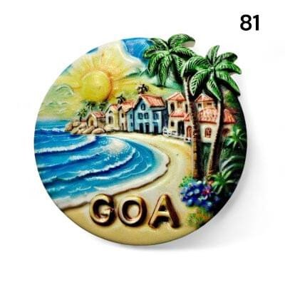 Decorative 3D Polyresin Refrigerator Magnet – Vivid Travel Souvenir, Spiritual Idol & Food Miniature Magnet