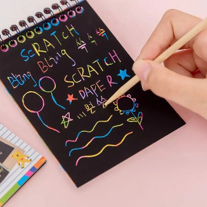 Rainbow Scratch Art Book for Kids | Creative Drawing & Activity Pad