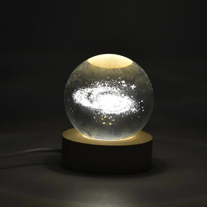 3D Crystal Ball LED Lamp | Decorative Sphere Night Light & Home Decor