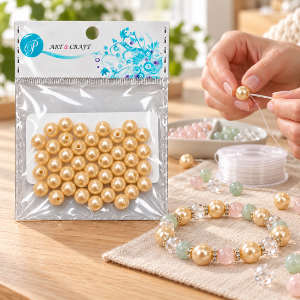 R2BS1908-Pear Beads Set (Pearl White) Medium
