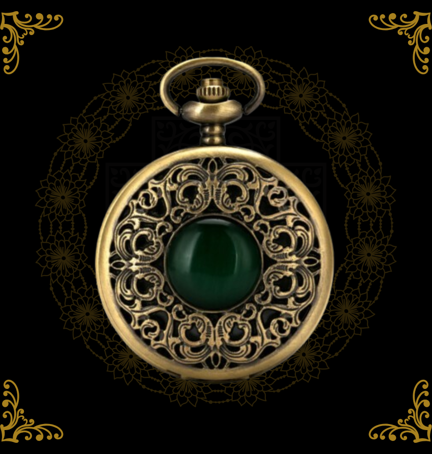 Vintage Brass Quartz Pocket Watch Keychain Pendant - Antique Finish Gift for Boys & Girls