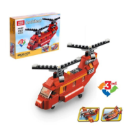 Red Rotors 3 in 1 Architect Brick Toys Red - 145+ Pieces-3107