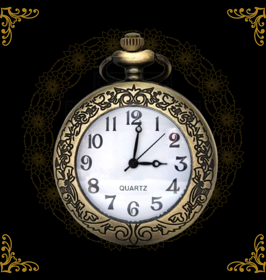 Vintage Brass Quartz Pocket Watch Keychain Pendant - Antique Finish Gift for Boys & Girls