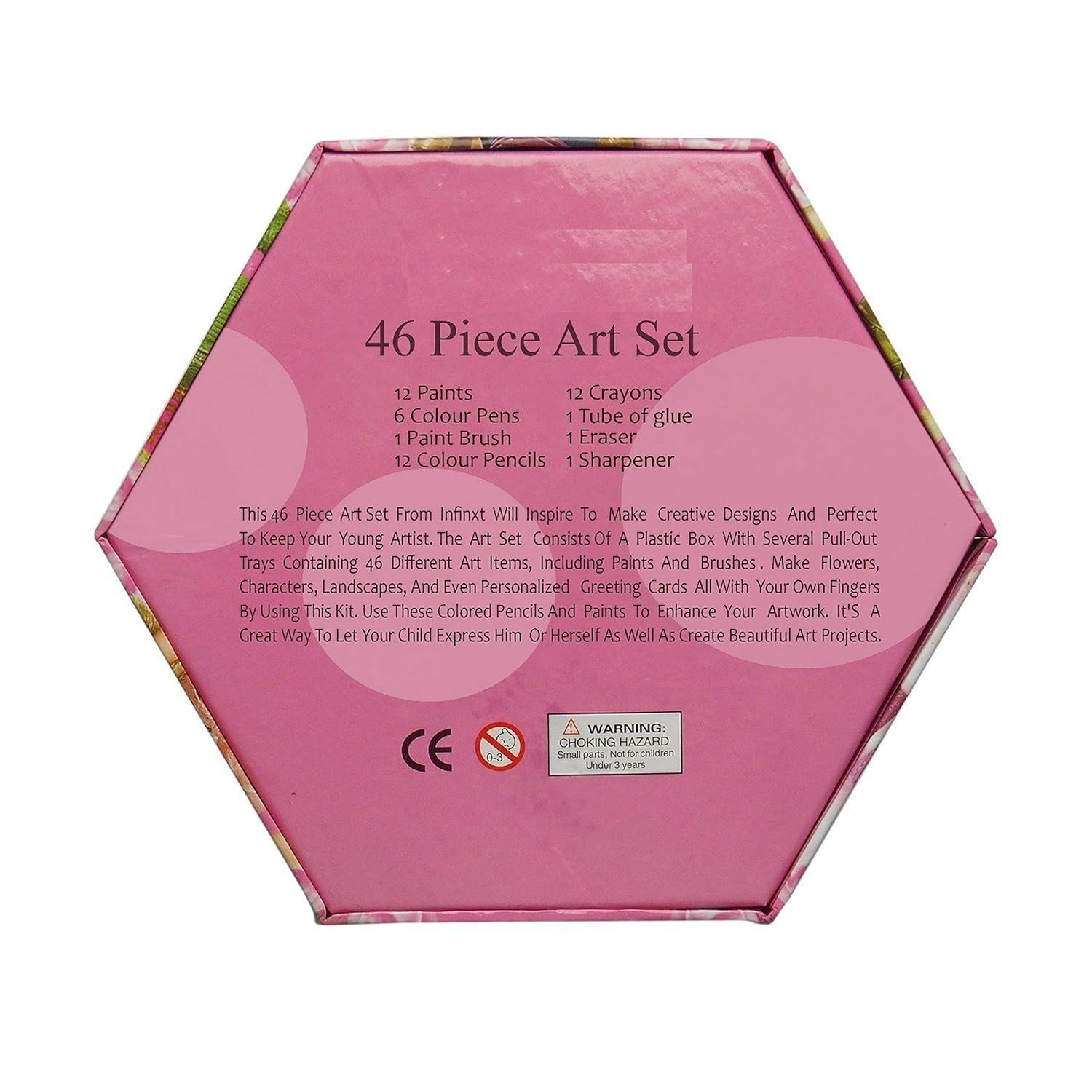 46 Pcs Art Set for Kids – All-in-One Art Box with Color Pencils, Crayons, Watercolors, Sketch Pens – Creative Painting Kit for Drawing, Coloring & Craft Activities