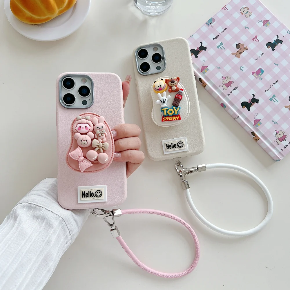 Toy Story 3D Character Soft Silicone Phone Case with Wrist Strap (R2BS983)