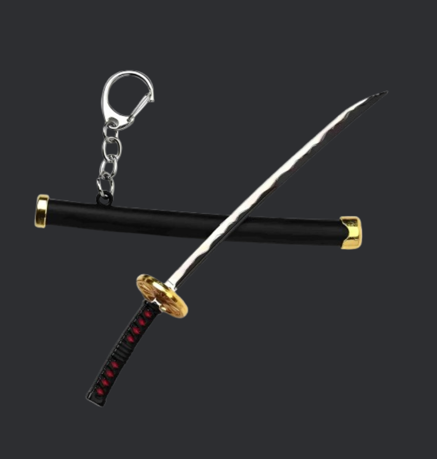 Demon Slayer Katana Sword Metal Keychain | Mini Anime Katana Key Chain 15CM