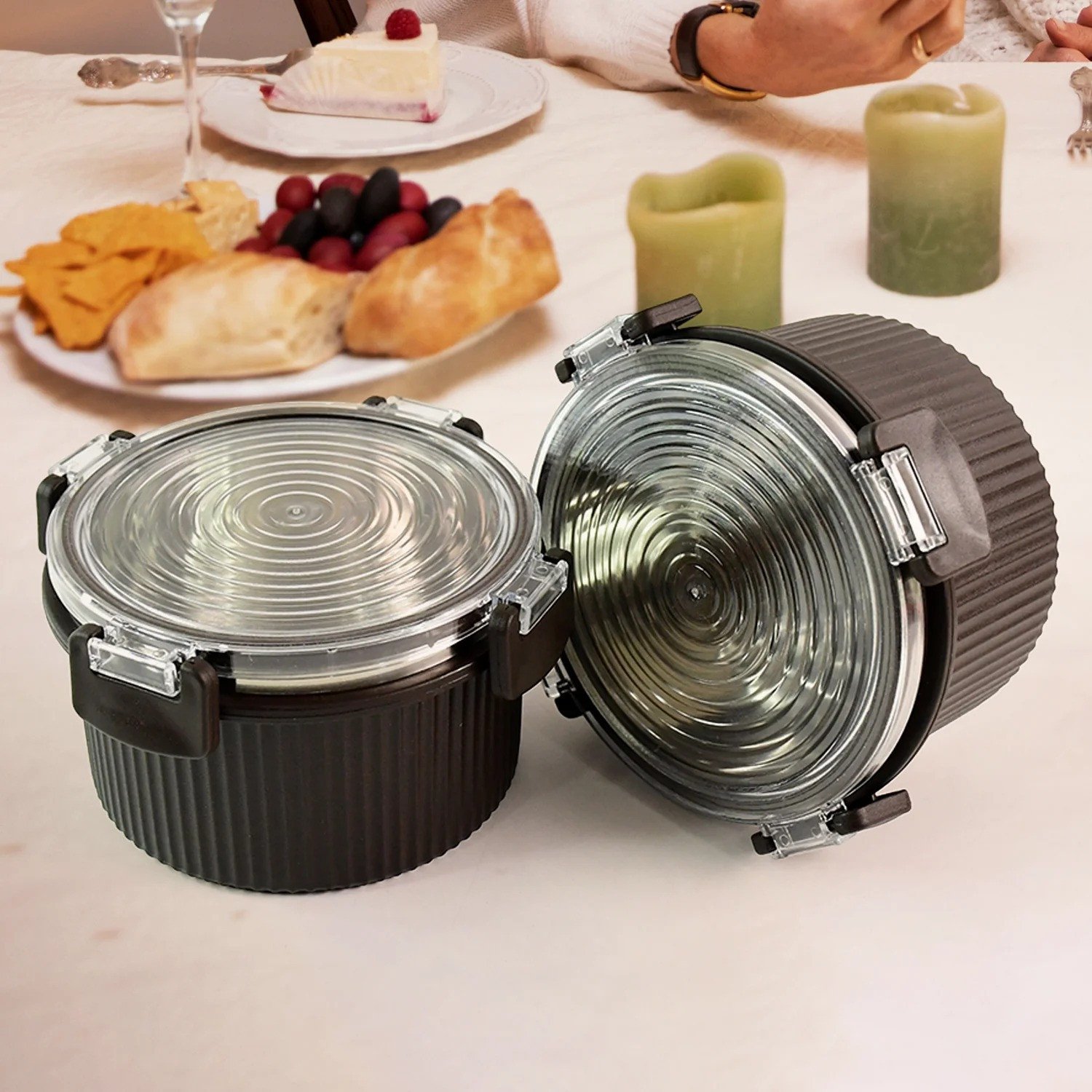 Apex Rustic Jar Set – 2 Pcs, 450ml Each Approx | Airtight & Unbreakable Storage Containers with Polycarbonate Lid | Stylish Kitchen Storage Jars Description:Organize your kitchen with style and functi