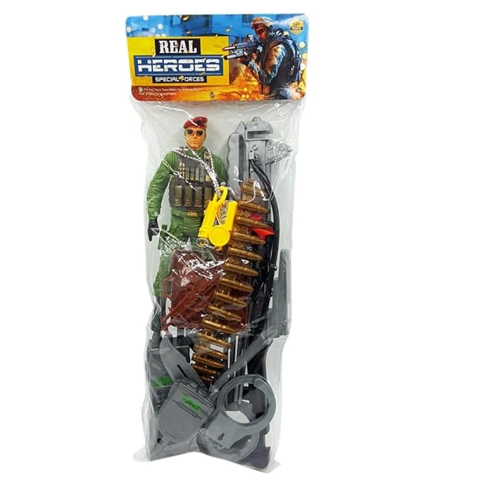 Army Role Play Toy Plastic Toy Gun Weapon Costume Set for Kids Boys