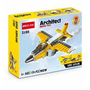 3-in-1 Creative Building Bricks Set - 130 Pcs Construction Models 3105