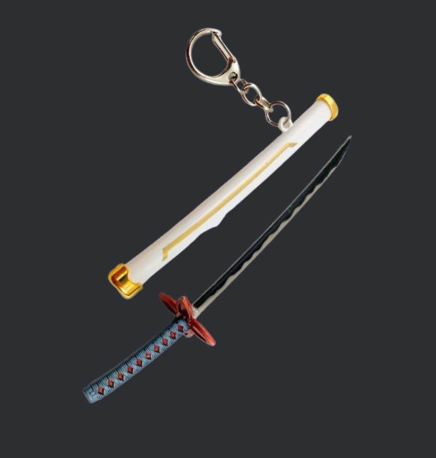 Demon Slayer Katana Sword Metal Keychain | Mini Anime Katana Key Chain 15CM