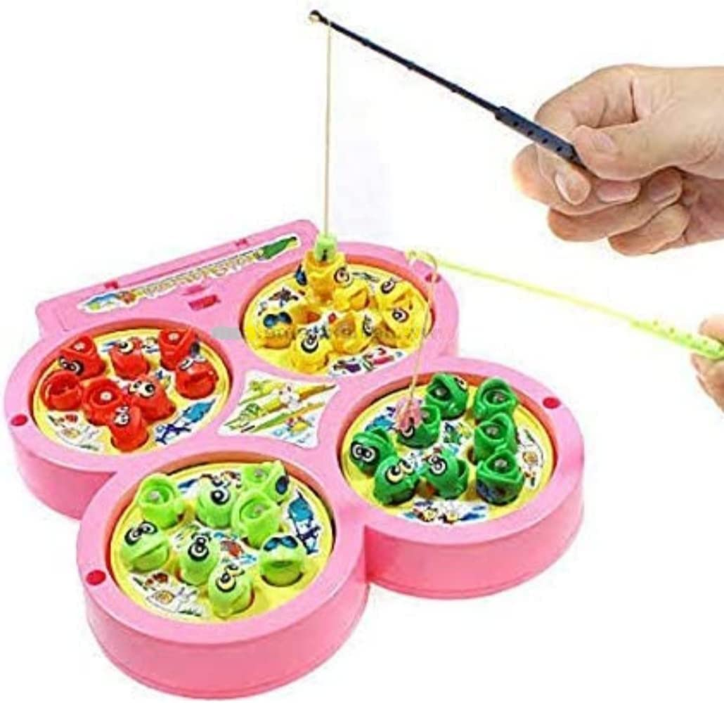Famous Quality Entertainment for Kids Fish Catching Game for 3 Years and Above, (Assorted Color)