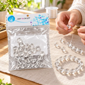 Clear Medium Pear Shaped Beads Set for Jewelry & Crafting