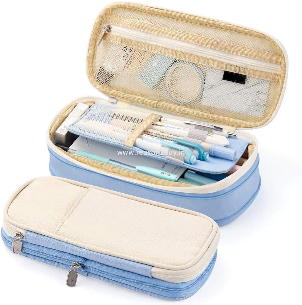 Pencil Case, Large Capacity Aesthetic Pencil Cases with Durable Zipper, Big Stationery Pencil Pouch (R2BS813-2)