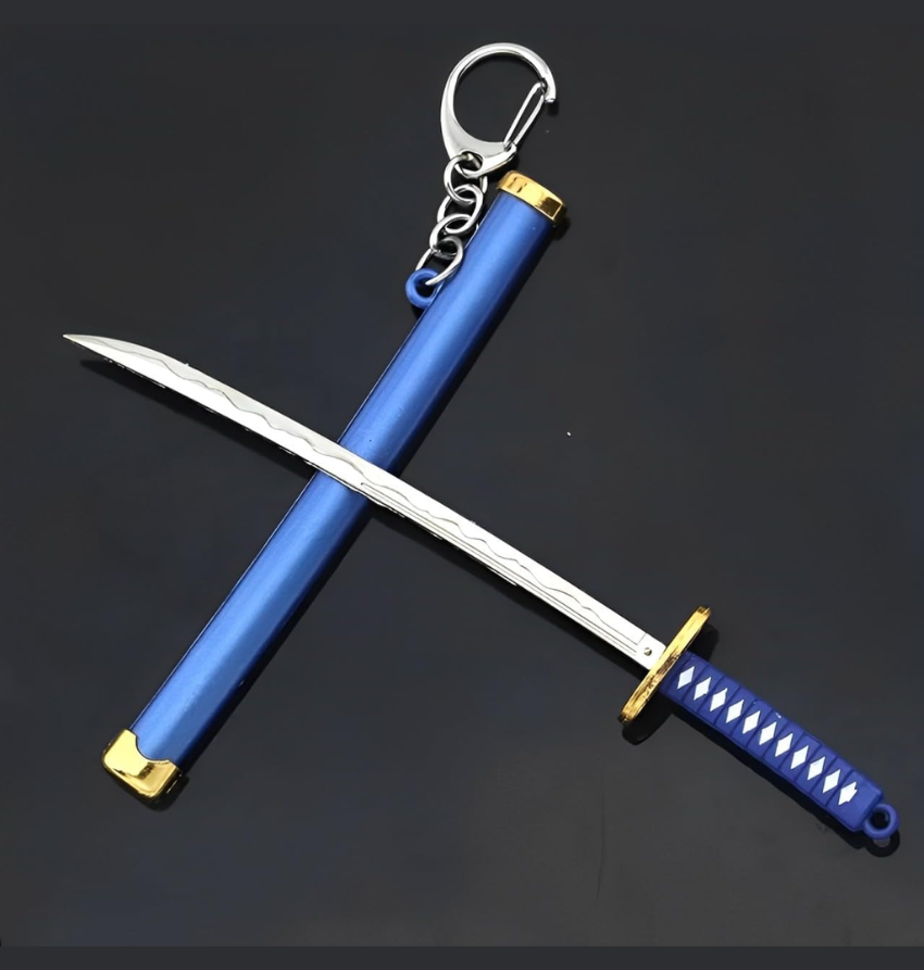 Demon Slayer Katana Sword Metal Keychain | Mini Anime Katana Key Chain 15CM