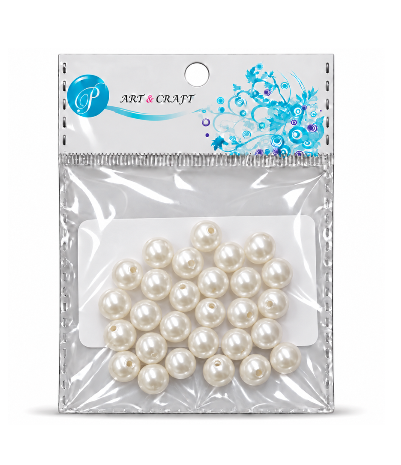 R2BS1905-Pear Beads Set (white) Medium