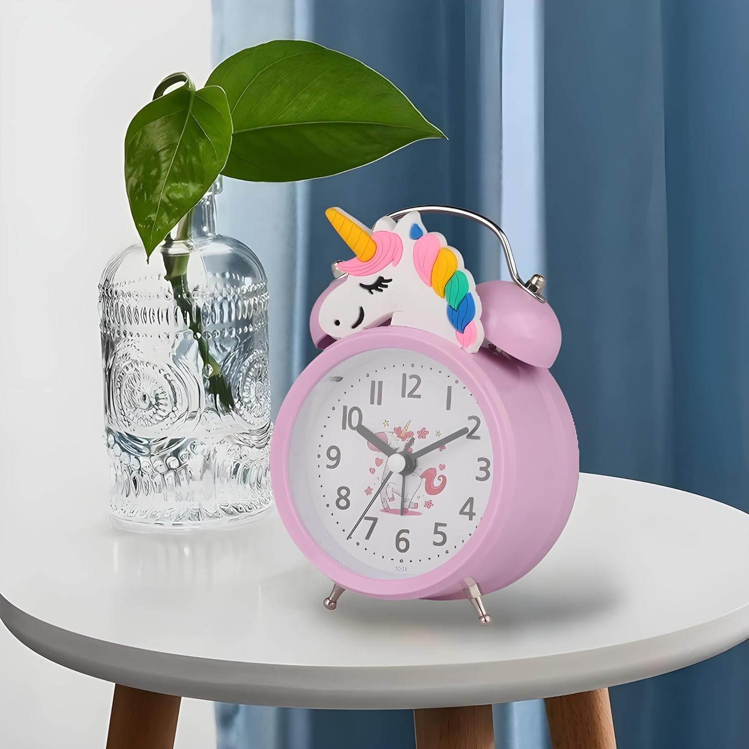 Twin Bell Analog Table Alarm Clock for Heavy Sleepers with Backlight Alarm Clock for Study Table Funny Cute Cartoon Shape Alarm Clock for Girls Kids Boys Bedroom