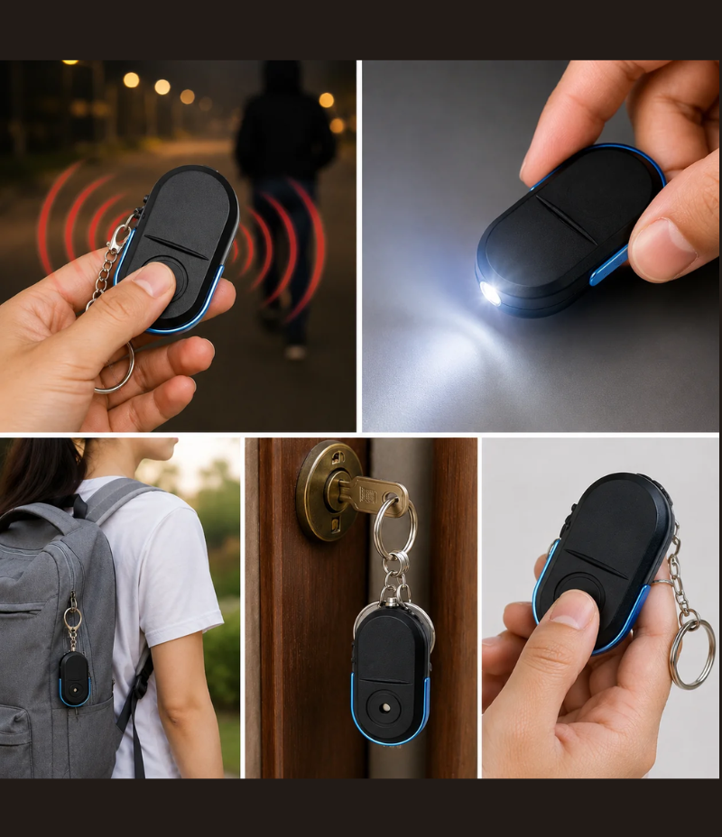 Personal Safety Alarm Keychain | Loud Emergency Self-Defense Siren