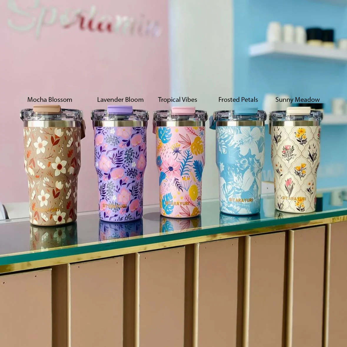 Floral Printed Water Bottle – 6 Trendy Designs | Leakproof & BPA-Free Bottle for Travel & Daily Use-600 ml