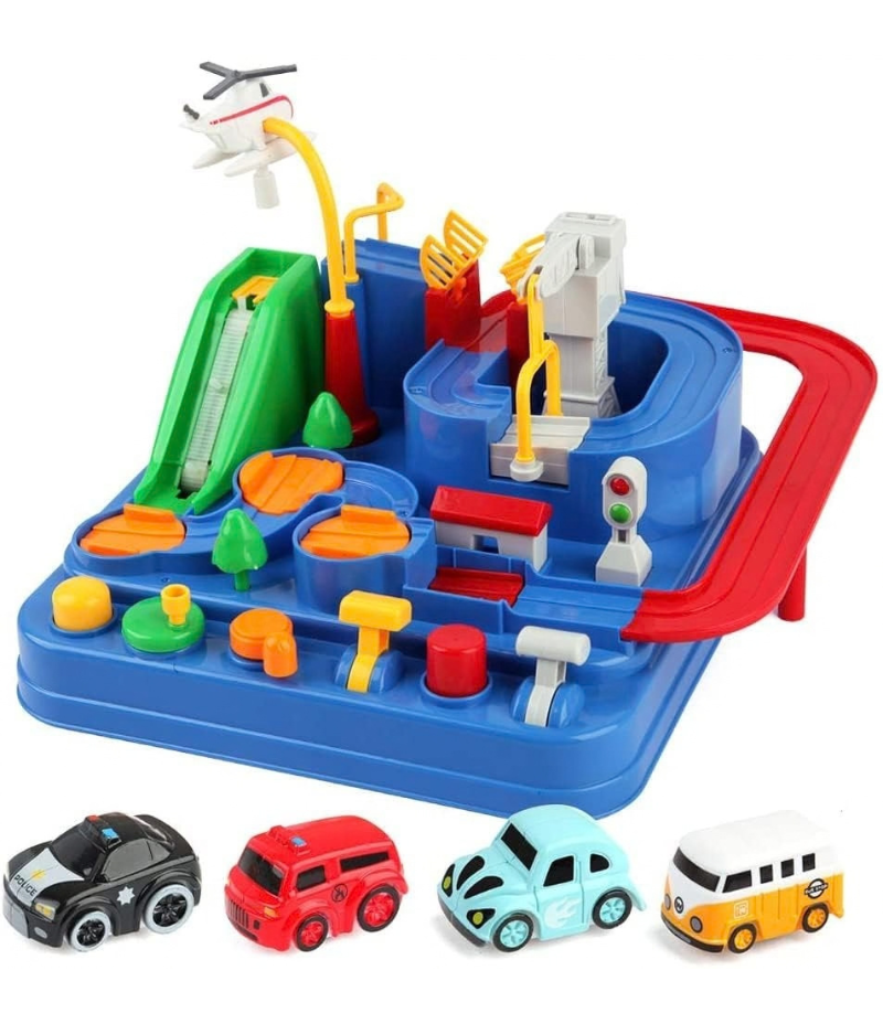 Interactive Car Adventure Track Playset - Fun Race Game Toy for Kids