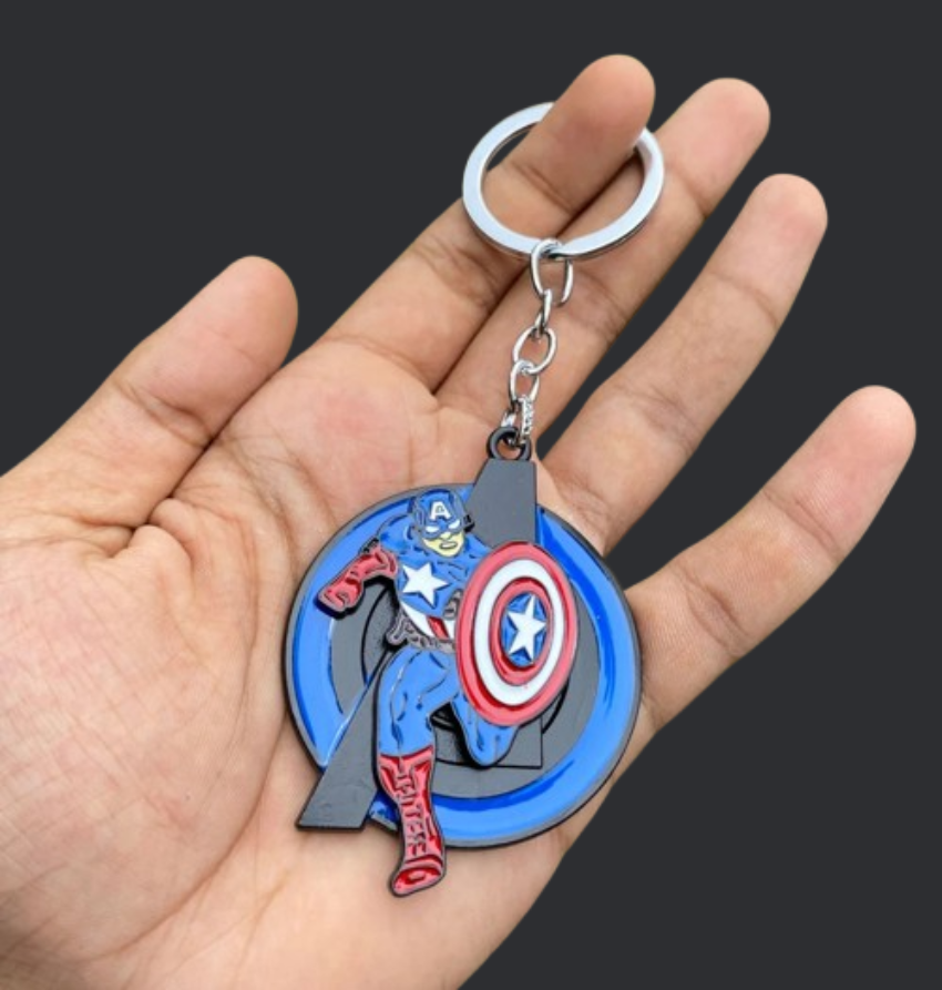 Premium Metal Spinning Keychain Ring - Rotating & Revolving Key Holder