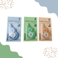 J.C. Correction Tape Set – 12m x 5mm Smooth Rolling, Fast Revision, Strong Adhesive – Super Volume White Tape for School & Office – Pack of 3