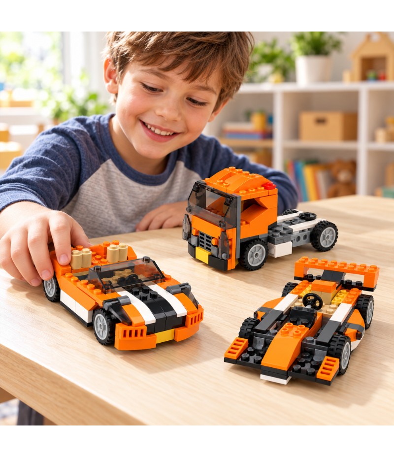 3-in-1 Creative Building Bricks Set - 119 Pcs Construction Models 3108