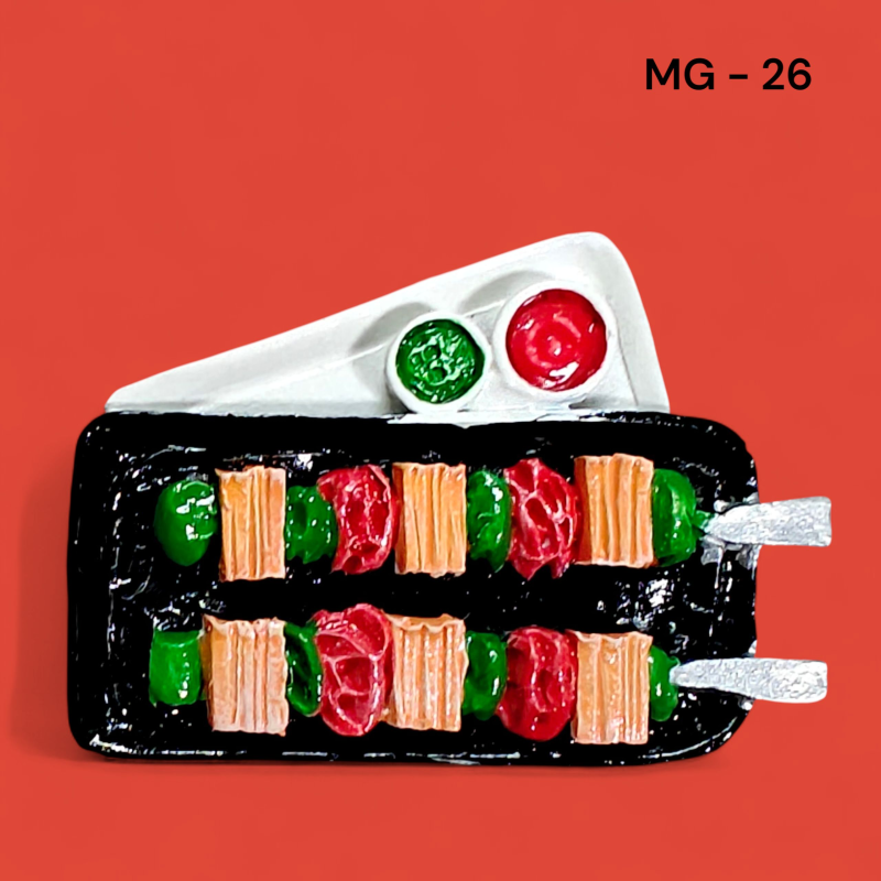 Decorative 3D Polyresin Refrigerator Magnet – Vivid Travel Souvenir, Spiritual Idol & Food Miniature Magnet