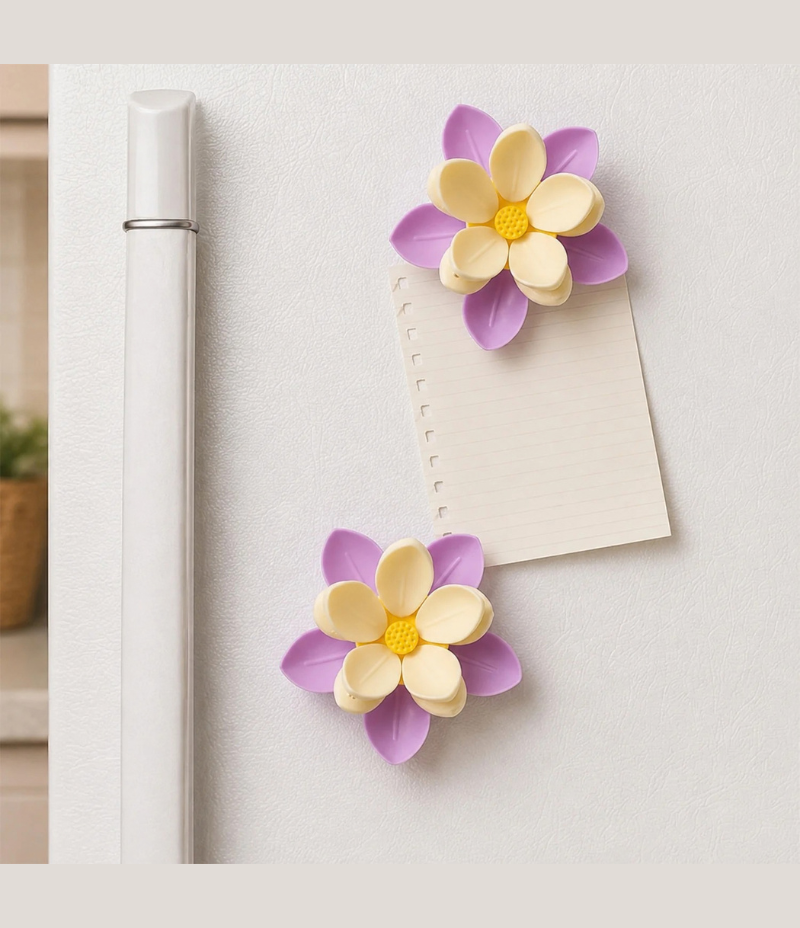 10 Pcs Plastic Double Layer Flower Hair Clips - Stylish & Durable